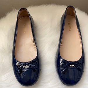 Prada Patent Navy Flats size 38.5